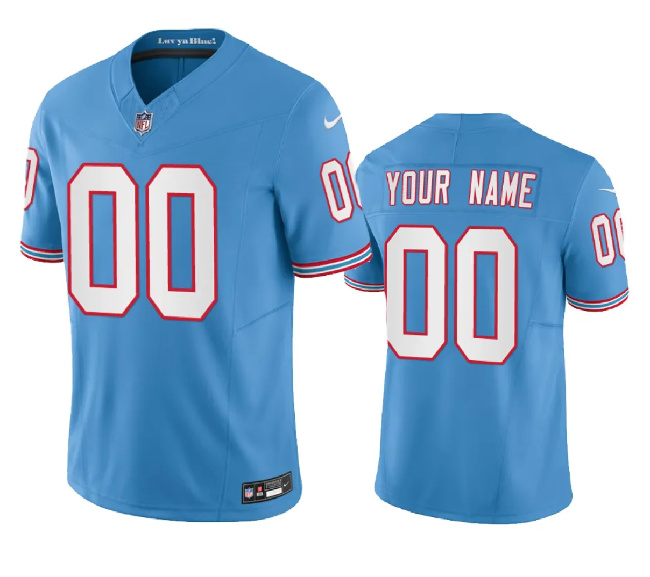 Youth Tennessee Titans Active Player Custom Blue 2023 F.U.S.E Throwback Vapor Untouchable Limited Football Stitched Jersey